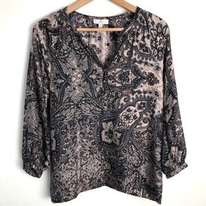 Joie 100% Silk Paisley Blouse